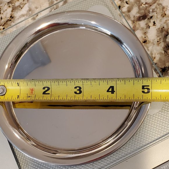 VTG Blown Glass Condiment/Sauce Bowl Metal Lid Spoon Underplate Shell Knob Italy - Picture 2 of 16